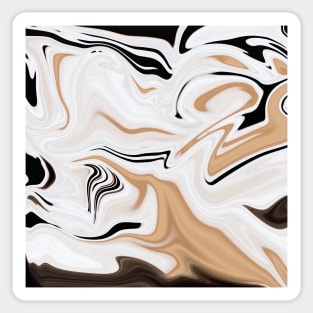 Gold Black liquid marble by Minimal DM Sticker